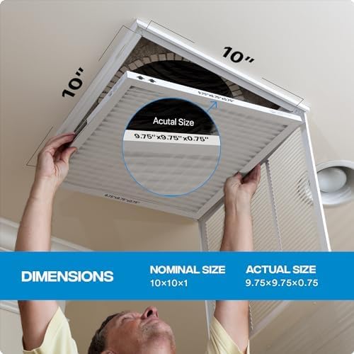 Simply 10x10x1 Air Filter, Merv 8, MPR 600, 6 Pack, Furnace Air Filter