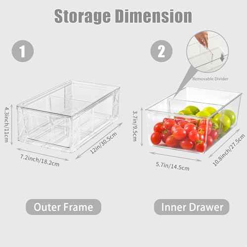 Clemate 8Pack Stackable Kitchen Storage Organizer,Pantry Organizers