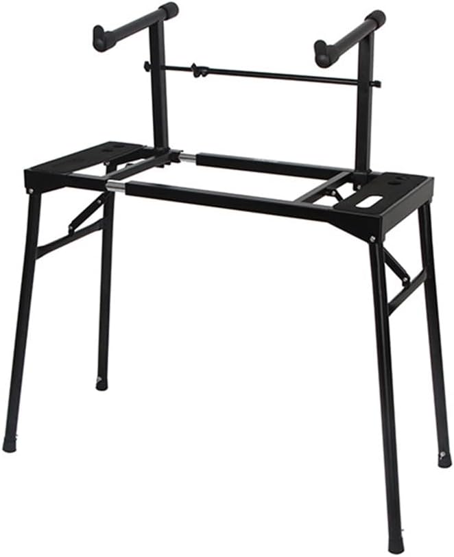 Universal Second Tier for Keyboard Stand, Adjustable Width Keyboard Stand Extension Adapter, Second Tier for Electronic Piano, Keyboard Stand Rack Holder Music Instrument Accessories