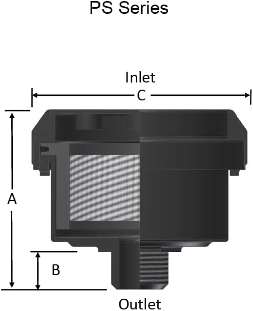 Solberg FS-10-050™ Inlet Compressor Air Filter Silencer, 1/2" MPT Outlet