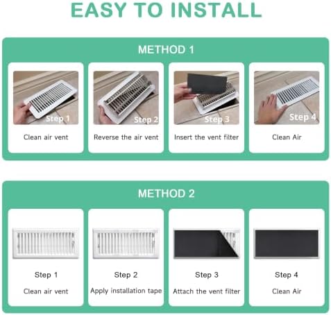 Air Vent Filter 4"x10" Activated Charcoal Carbon Floor Heater Filter Sheet