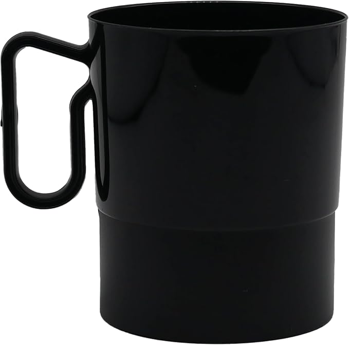 Party Essentials 8-Ounce Hard Plastic Coffee Cup/Tea Mug
