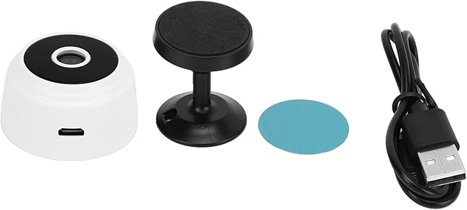 Mini Security Camera with Magnetic Back, HD 1080P Wireless Camera for Indoor & Outdoor Security, Small Nanny Cam for Pet, Baby, Home (White)