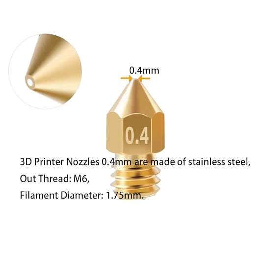 16Pcs Ender 3 Nozzles 0.4mm, MK8 Extruder Nozzles 0.4mm Compatible