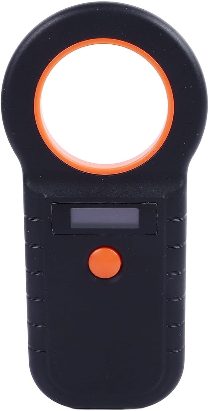 Semme Handheld Animal Microchip Scanner for Efficient Pet ID Reading Portable with Built in Rechargeable Battery Ideal for Dogs Cats Cows and Sheep