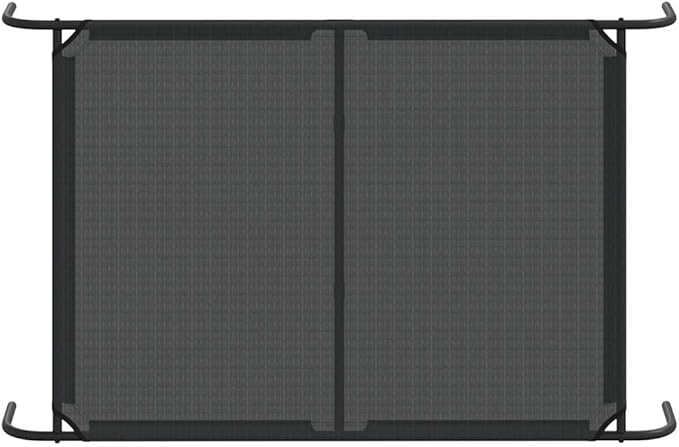 Elevated Dog Bed for Large Breeds, Durable Textilene Pet Cot for Indoor Outdoor Use, Portable Cooling Raised Pet Bed with Powder-Coated Steel Frame, 51.2 x 31.5 in, Black