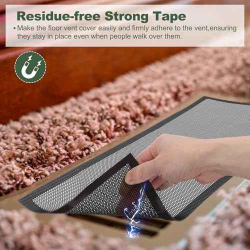 YOKIVE 6 Pcs Magnetic Floor Vent Covers, Floor Register Cover PVC Mesh