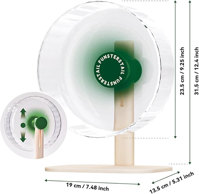 Super Silent Hamster Wheel 8.7 Inch, Magnetic Large Rat Wheel for Chinchilla, Gerbil, Guinea Pig, Cat, Mouse, Sugar Glider and Dwarf, Syrian Hamster Accessories (Avocado Green)