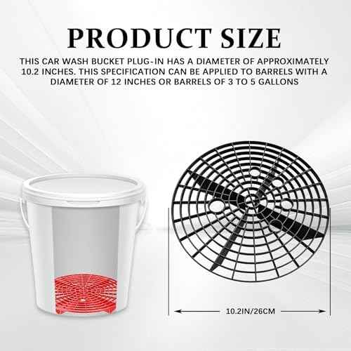2-Pack Car Wash Bucket Insert, Car Detailing Bucket, Dirt Guard Bucket Insert Helps Remove Dirt Debris Washing Kit, Detail Grit Trap Filter Cleaning Tool Fit 12Inch Diameter or 3-5 Gallon Bucket