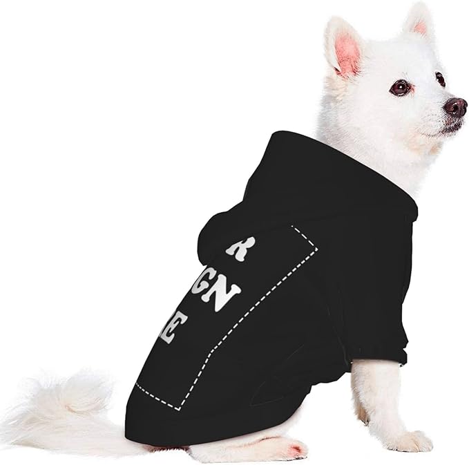 Dog Clothes, Custom Dog Hooded Sweatshirt, Personalized Pet Costume Robe Shirt with Text/Image/Club Name/Pet Shop Logo for Small Medium Large Dogs and Cats, Black, L