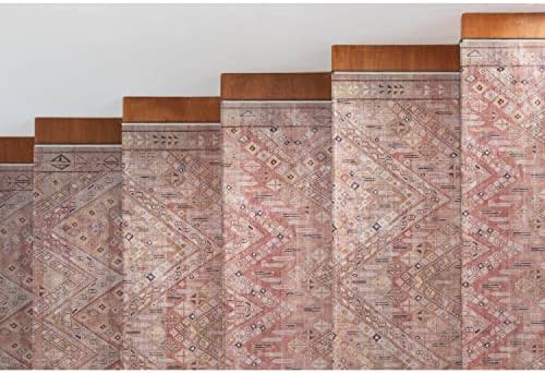 Well Woven Asha Collection Elegant Red Tribal 3x25 Runner Rug Perfect for Hallway or Staircase Ideal for High-Traffic Areas with Vintage-Inspired Low Pile