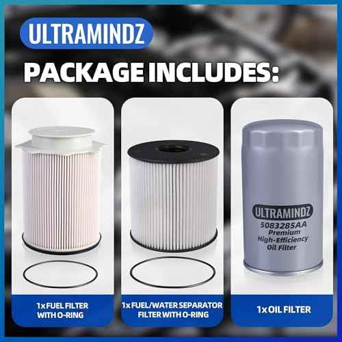 Diesel Filter set for Cummins Turbo 6.7L 2019-2024 Fuel Filter Fuel/Water Separator Engine Oil Filter for Ram 2500 3500 4500 5500 6.7L Engine 68157291AA 68436631AA 5083285AA