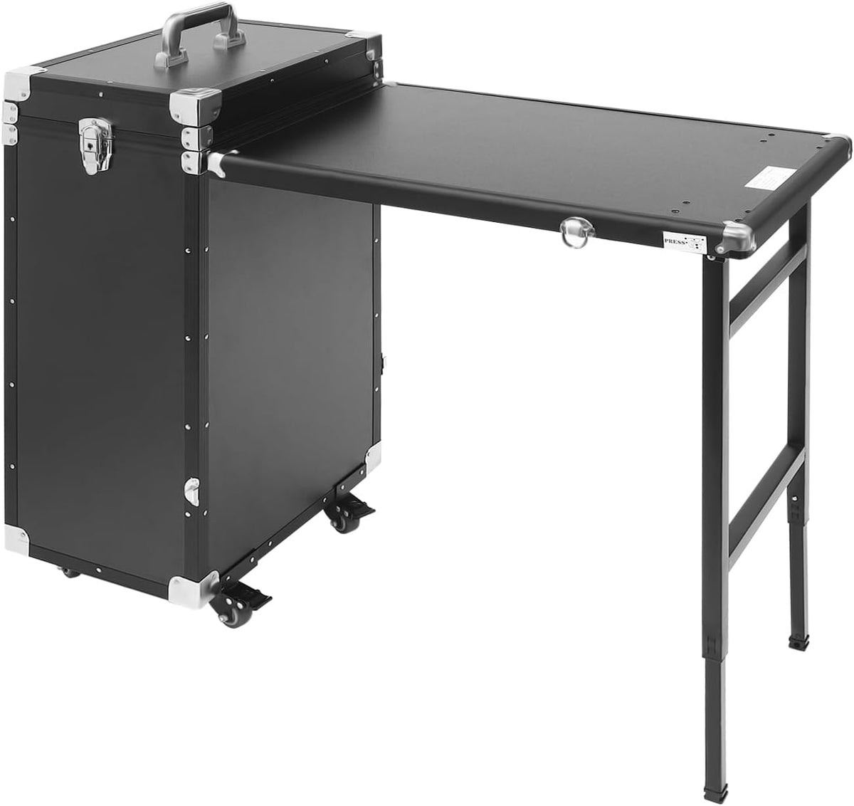 Cosmetic Trolley Storage Organizer, Foldable Nail Tables with 4 Drawers Mirror&Speaker for Hair Stylists Pet Groomers Makeup Artists Technician Workstation Salon