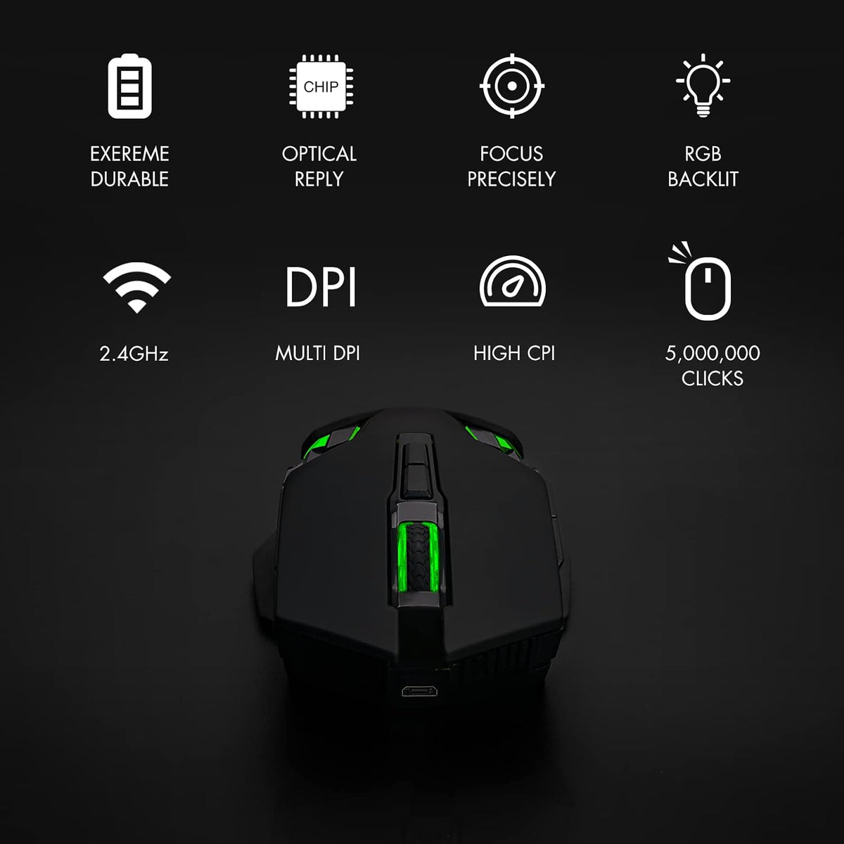 Gaming Wireless TKL Keyboard Mouse Rechargeable CHONCHOW G112
