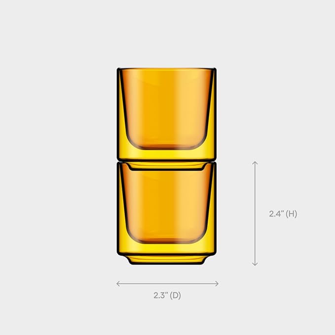 Terra Kaffe Marigold Picco Espresso Glasses - 3 oz