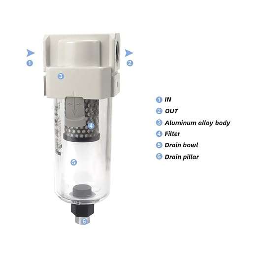 1pc Vacuum Water Droplet Separator Vacuum Pipeline Filter Negative Pressure