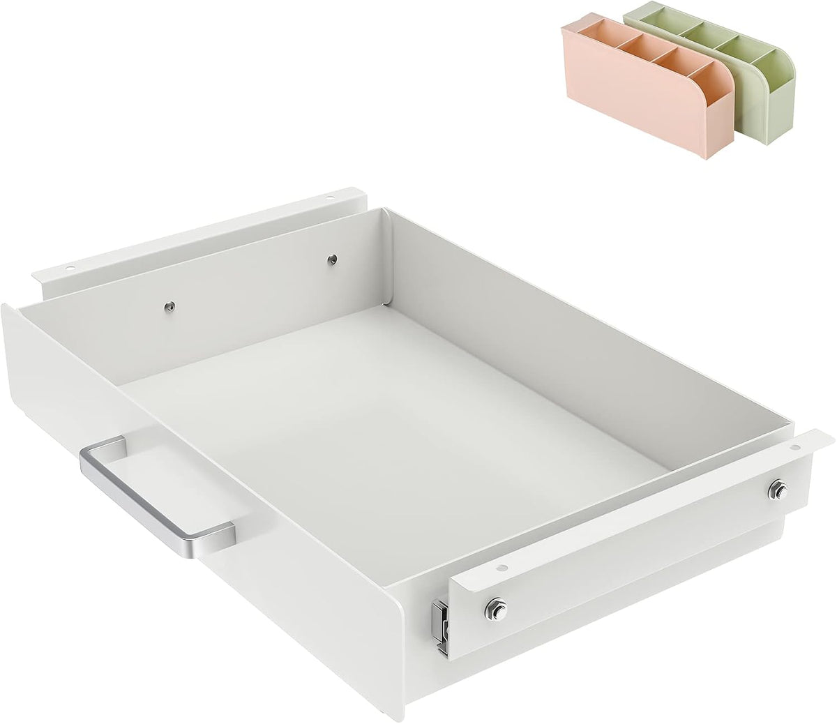 Gome Under Desk Pull-Out Drawer - Storage Organizer Office Mounted, Easy Slide-Out Pencil Drawer for Saving Space, Ideal for Sit-Stand Workstation