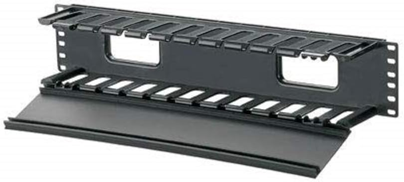 Panduit WMPF1E 2RU PatchLink Horizontal Single-Sided Cable Manager w/ Dual Hinged Front Cover, Black