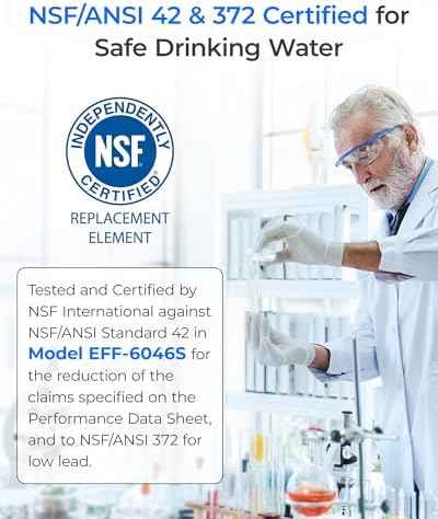 Waterdrop LT1000PC Refrigerator Water Filter and Air Filter, 2 Combo