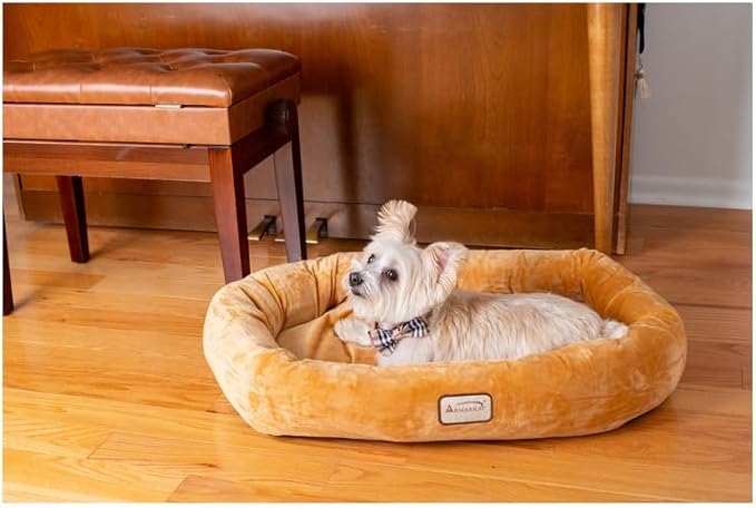 Ultra-Soft Dog Bed - Waterproof & Skid-Free - Earth Brown - Plush Velvet Comfort