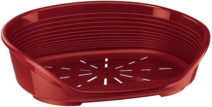 Ferplast Siesta Deluxe 2 Cat and Dog Bed, 49 x 36 x 17.5 cm, Burgundy