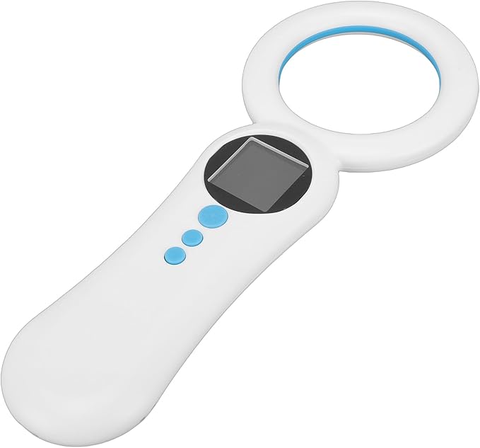 GOWENIC Pet Microchip Scanner, EMID FDX B Animal Reader ISO 11784 11785 Handheld Portable Microchip Reader with 1.44in TFT Screen and USB Upload for Dog Cat Pet ID Chip Detection