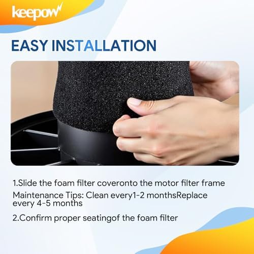 6 Pack VFF21 Foam Filters Compatible with Vacmaster Wet Dry Vacuum