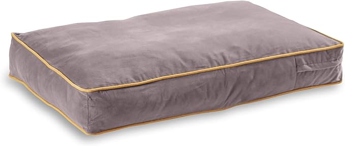 South Pine Porch Buddy Reversible Rectangle Pillow Style Microfiber Dog Bed with Removable, Machine-Washable Cover, Smoke, Large (48 in. x 36 in.)