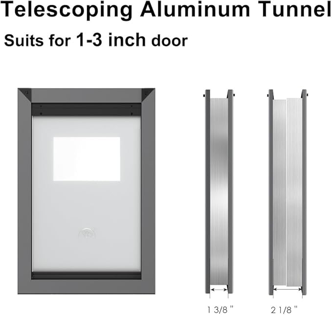 Rescumascer Medium Dog Door for Door, Doggie Door with Aluminum Frame, Dog Door for Medium Dogs and Large Cat up to 30lbs