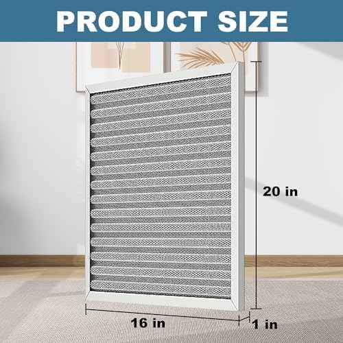 16x20x1 Reusable Air Filter - Washable Filter, MERV 8, Permanent, Electrostatic - Lasts a Lifetime HVAC AC Furnace Systems (Actual Size: 15.75x19.65x1 Inch)
