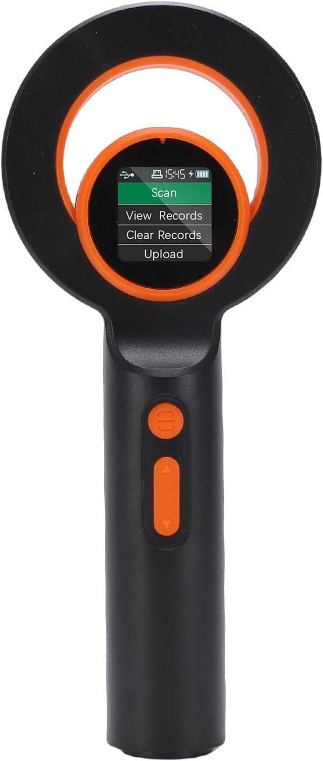 Portable Pet Chip Reader, EMID FDX B Tag Scanner 1.44 Inch TFT Screen, 2.4GHz Wireless with USB, BT Connectivity, 240 Tag Records, 1800mAh Rechargeable Battery, Plug and Play