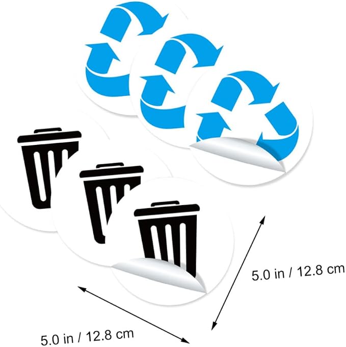 DECHOUS 1set Self-Adhesive Garbage Sorting Label Stickers of Waste Container