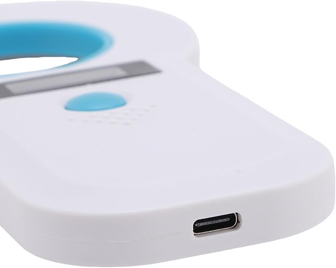 15 Digits Pet Chip Reader USB Connectivity Supports FDX B for EMID Double Frequency Pet Identification Ideal for OntheGo Scanning (White)