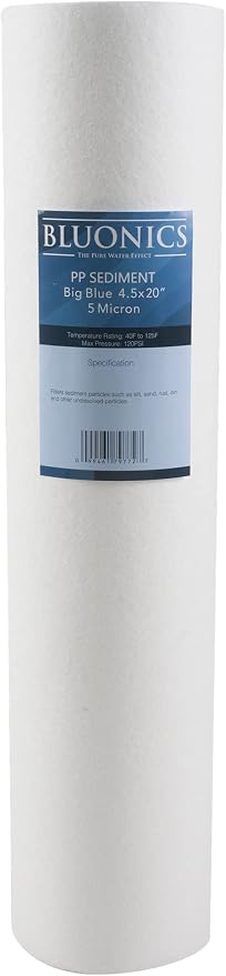 BLUONICS Sediment Replacement Water Filters Ten 4.5" x 20" Whole House