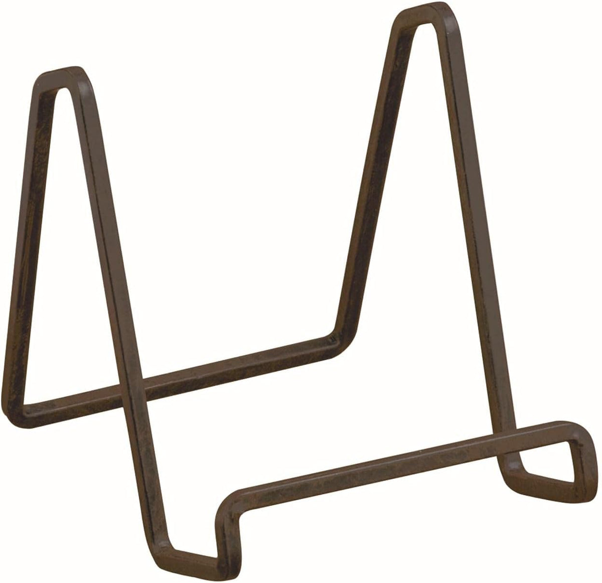 TRIPAR 6-Pack 6-Inch Metal Mahogany Painted Square Book Holder/Stand, Wire Mini Easel, Small Photo Stands for Table, Display for Picture Frames, Plaques & Plates