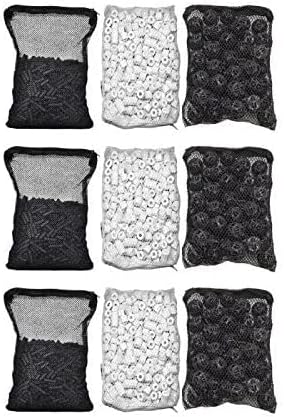 Wave Point Aquarium Filter Media Kits, 1 lb Activated Carbon + 50pc Bio Balls