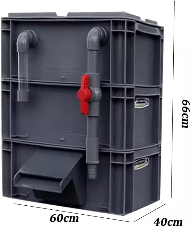GRRICEPL Fish Tank Filter Box, Waterfall Bio-Filtration Aquarium, Turtle Tank