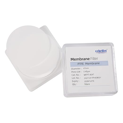 100 Pieces/Pack PTFE Disc Membrane Filters Hydrophobic 47mm Diameter 0.22µm