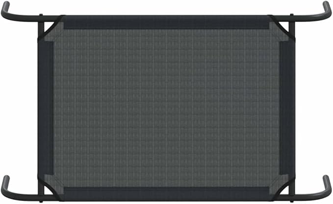 Elevated Dog Bed for Small Pets, Portable Raised Pet Cot with Breathable Textilene Fabric and Durable Steel Frame, Indoor and Outdoor Cooling Bed for Dogs up to 22 lbs, Black