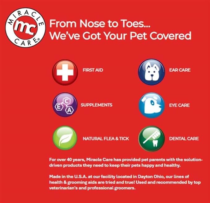 Miracle Care Kwik Stop Styptic Powder for Dogs, Cats and Birds, 0.5 Ounce, Fast Acting Blood Stop Powder with Pain Relieving Benzocaine