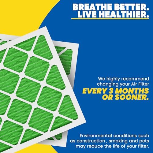 Maycold 24x30x1 MERV 13 Furnace Air Filter (2-Pack), High-Performance HVAC AC Filters for Home Use, Actual Size: 23.7" x 29.7" x 0.75", Individually Wrapped in Plastic