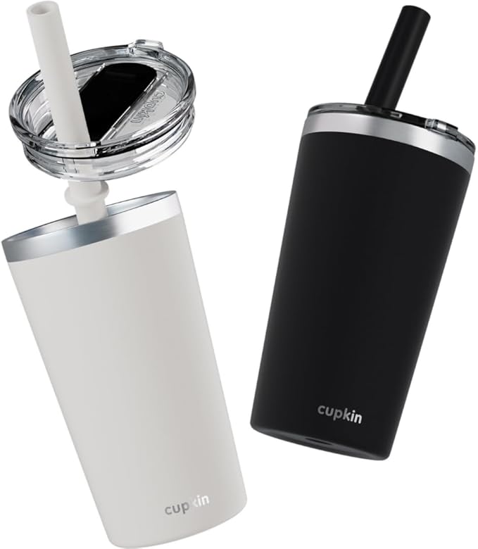CUPKIN Toddler Tumblers, The Original 12 oz Stackable Stainless Steel Cups