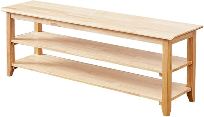 XKZG Storage Bench Wooden Shoe Rack Bench Simple Style Wood Entryway Bench