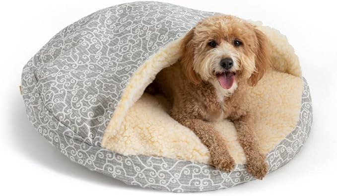 Snoozer Luxury Orthopedic Cozy Cave Pet Bed, Ramey Gray - Large