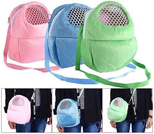 Pet Carrier Backpack for Small Animals, Travel Handbag for Cat, Puppy, Guinea Pig, Hedgehog, Hamster (Blue, Large)