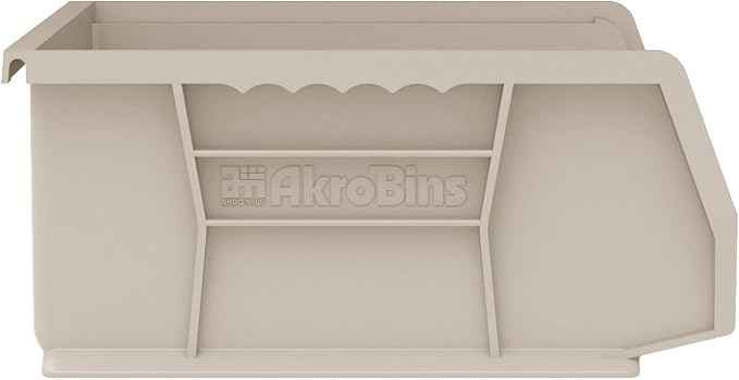 Akro-Mils 30255 AkroBins Plastic Storage Bins, Space-Saving Stackable Bins
