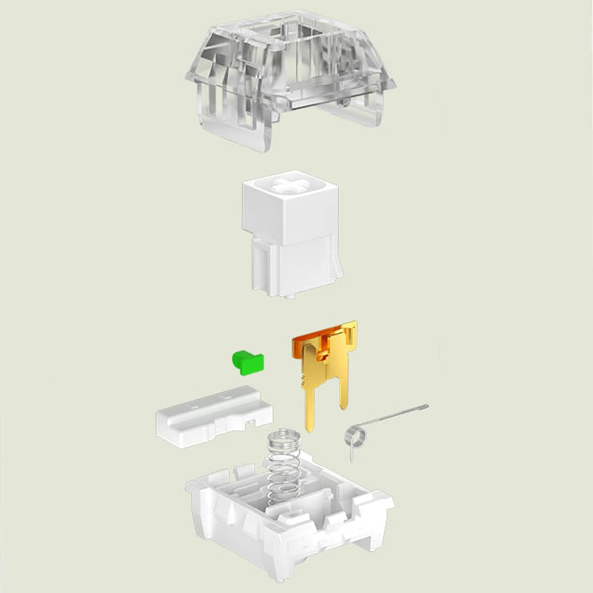 Kailh Box White Switch for Mechanical Gaming Keyboard 3-Pin Plate Mounted/RGB/SMD Waterproof MX Lever Switch (108pcs)