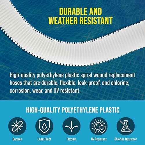 U.S. Pool Supply Above Ground Pool Hose Replacement 1.5" Diameter x 40"