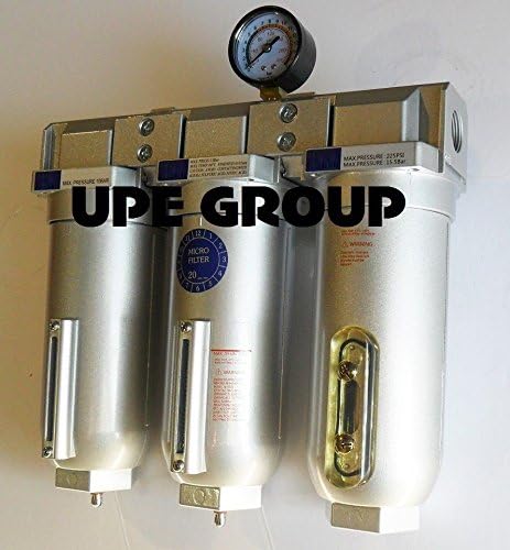 HEAVY DUTY INDUSTRIAL 3 STAGE COMPRESSED AIR CLEANER MOISTURE TRAP, COALESCING