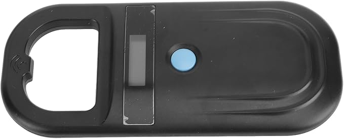 Jeffergarden Animal ID Reader, Portable Rechargeable 134.2KHz Pet Microchip Scanner with USB C and BT Transmission, for Livestock Management Pet Identification Wildlife Monitoring (Black)